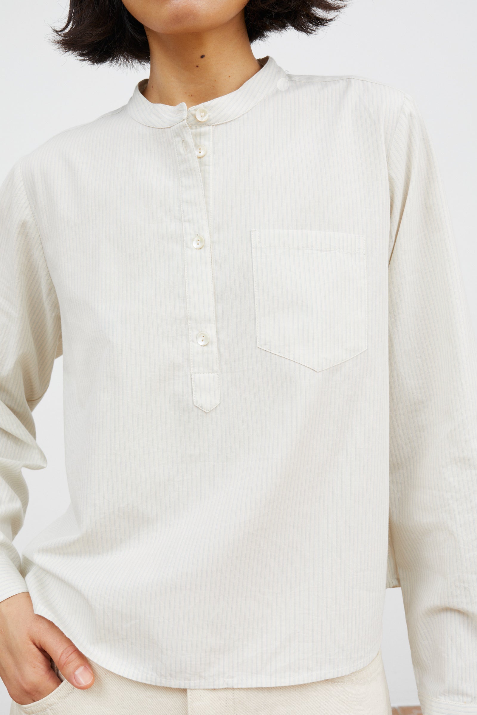 Skall Studio Agnes shirt Shirt Light blue/White stripe