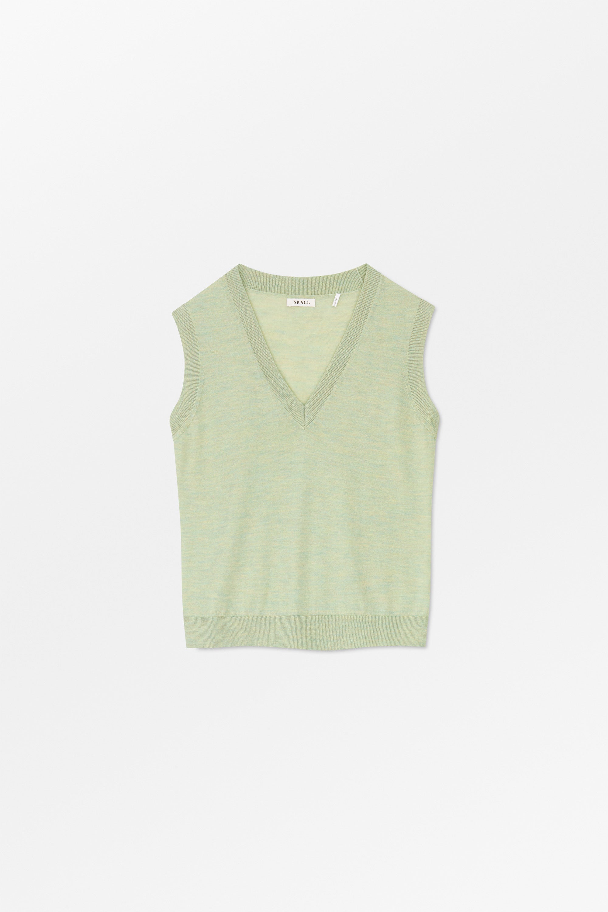 Skall Studio Amara v-neck vest Vest Light green mélange