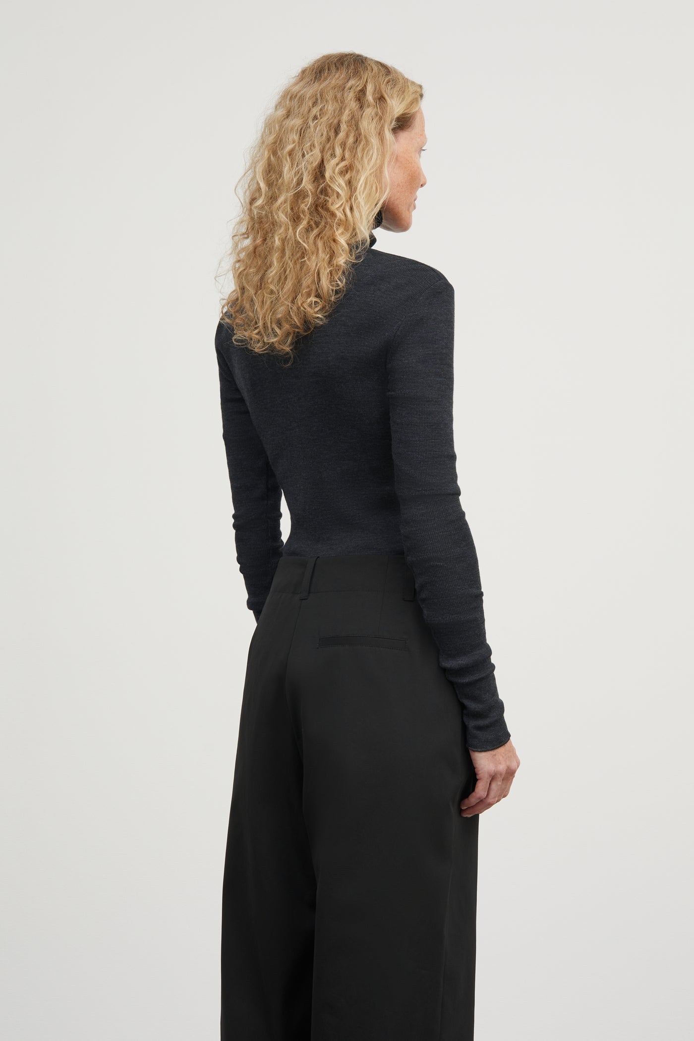 Skall Studio Amy T-neck Turtleneck Dark Grey Melange