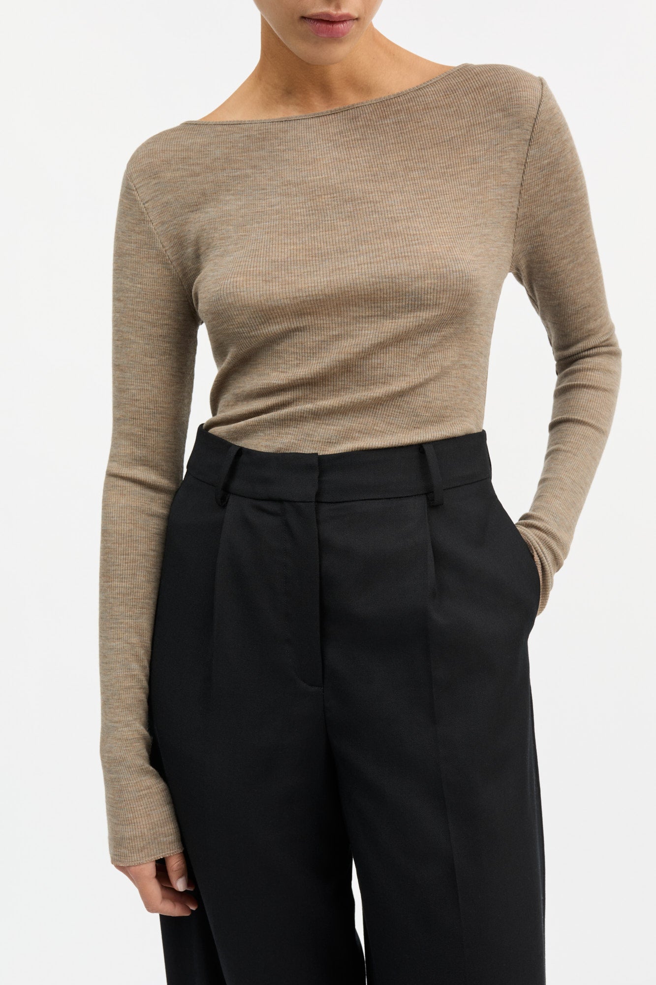 Skall Studio Amy wide neck blouse Blouse Brown