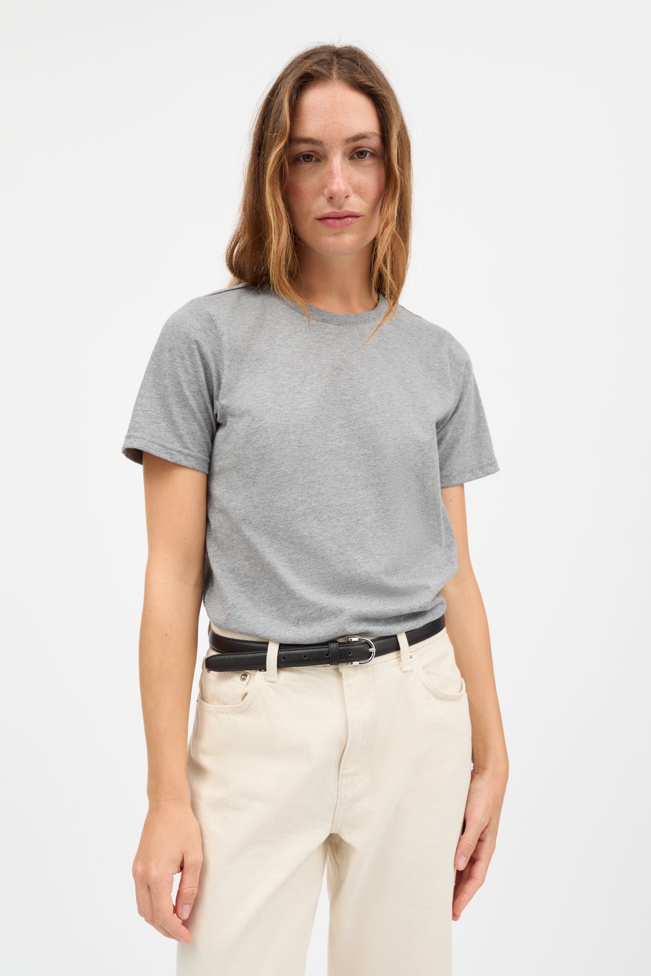 Skall Studio Andy tee T-shirt Mid grey mélange