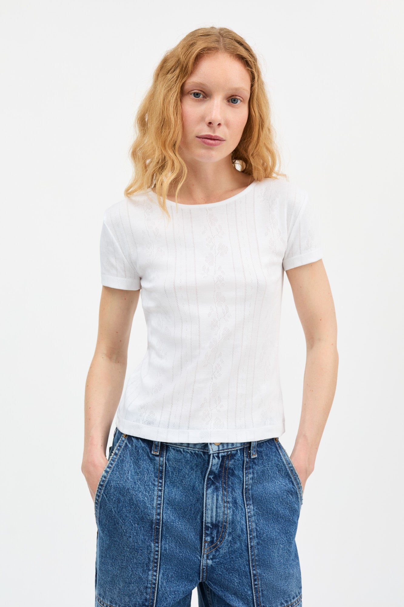 Skall Studio Anna cap sleeve tee Tank top Optic white