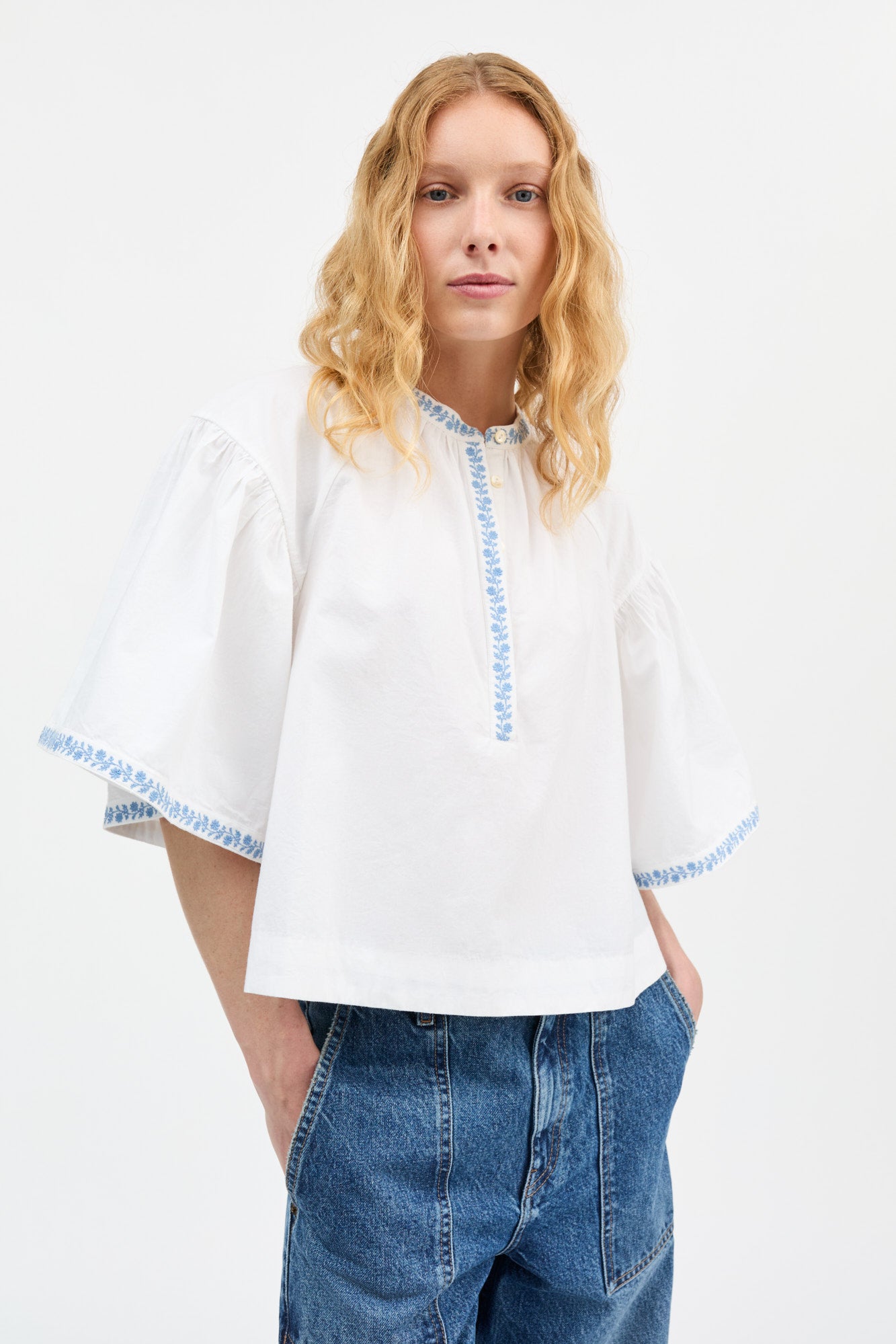 Skall Studio Bonne blouse Blouse Optic white