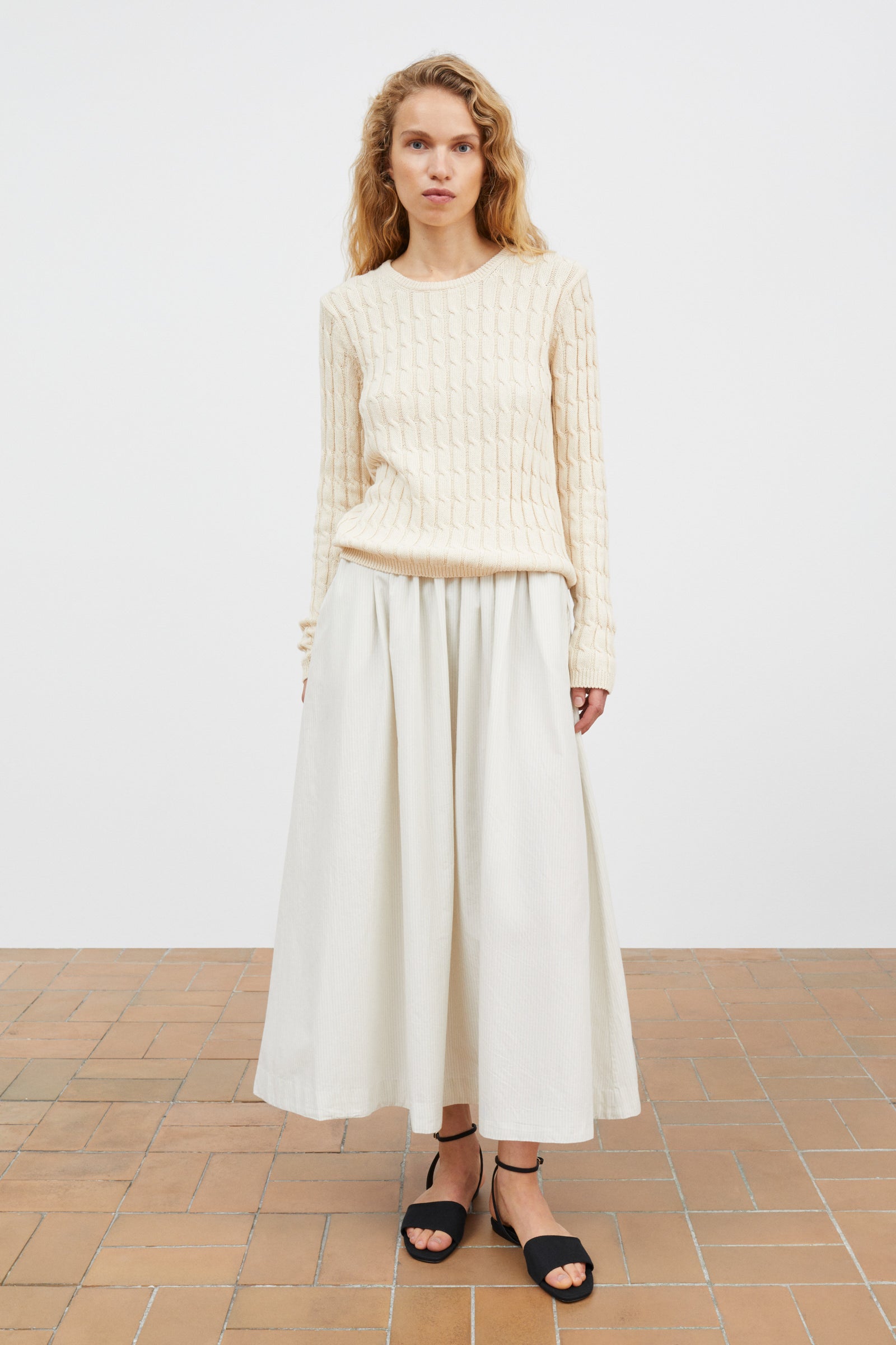 Skall Studio Dagny skirt Skirt Light blue/White stripe