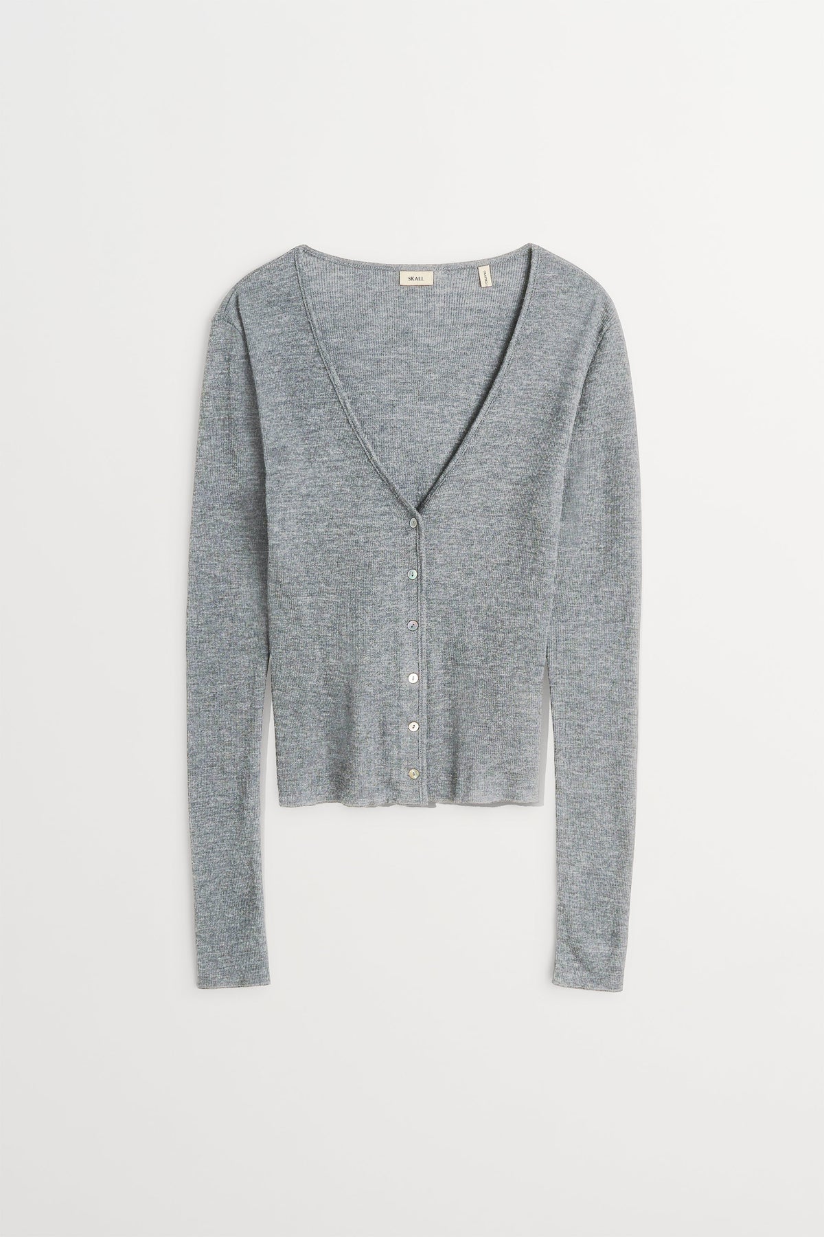 Skall Studio Fae v-neck cardigan Cardigan Light grey mélange