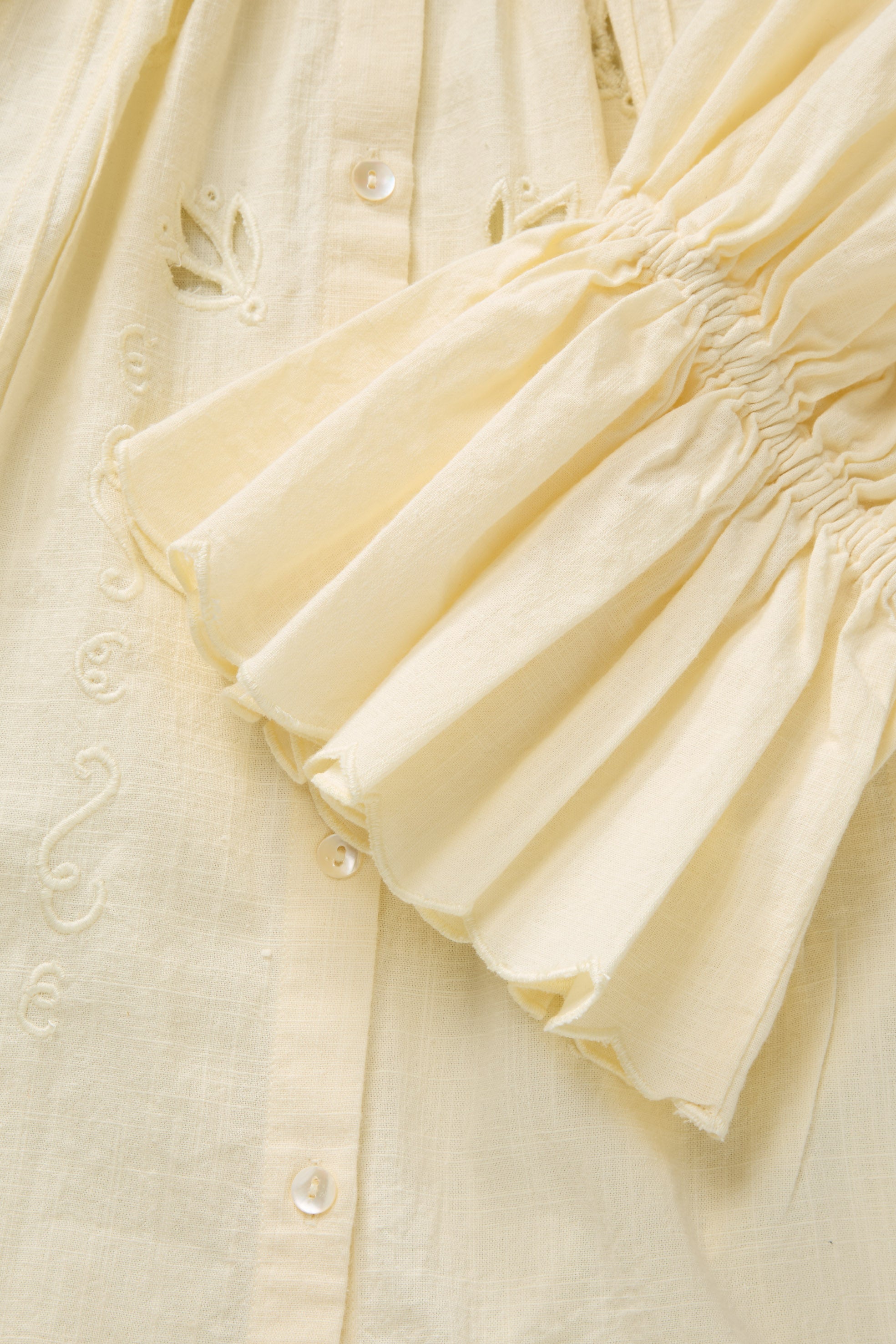 Skall Studio Fleurie blouse Blouse Buttermilk