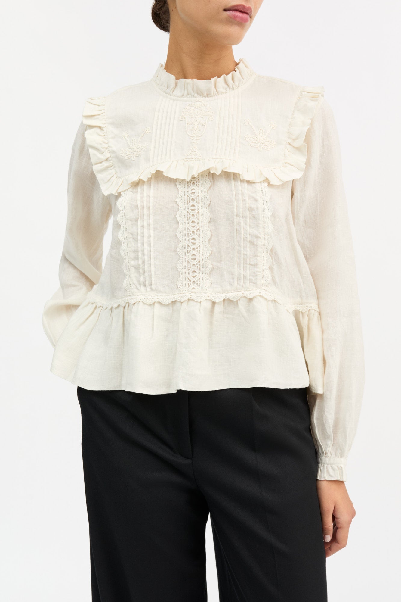 Skall Studio Jardin blouse Blouse Ecru