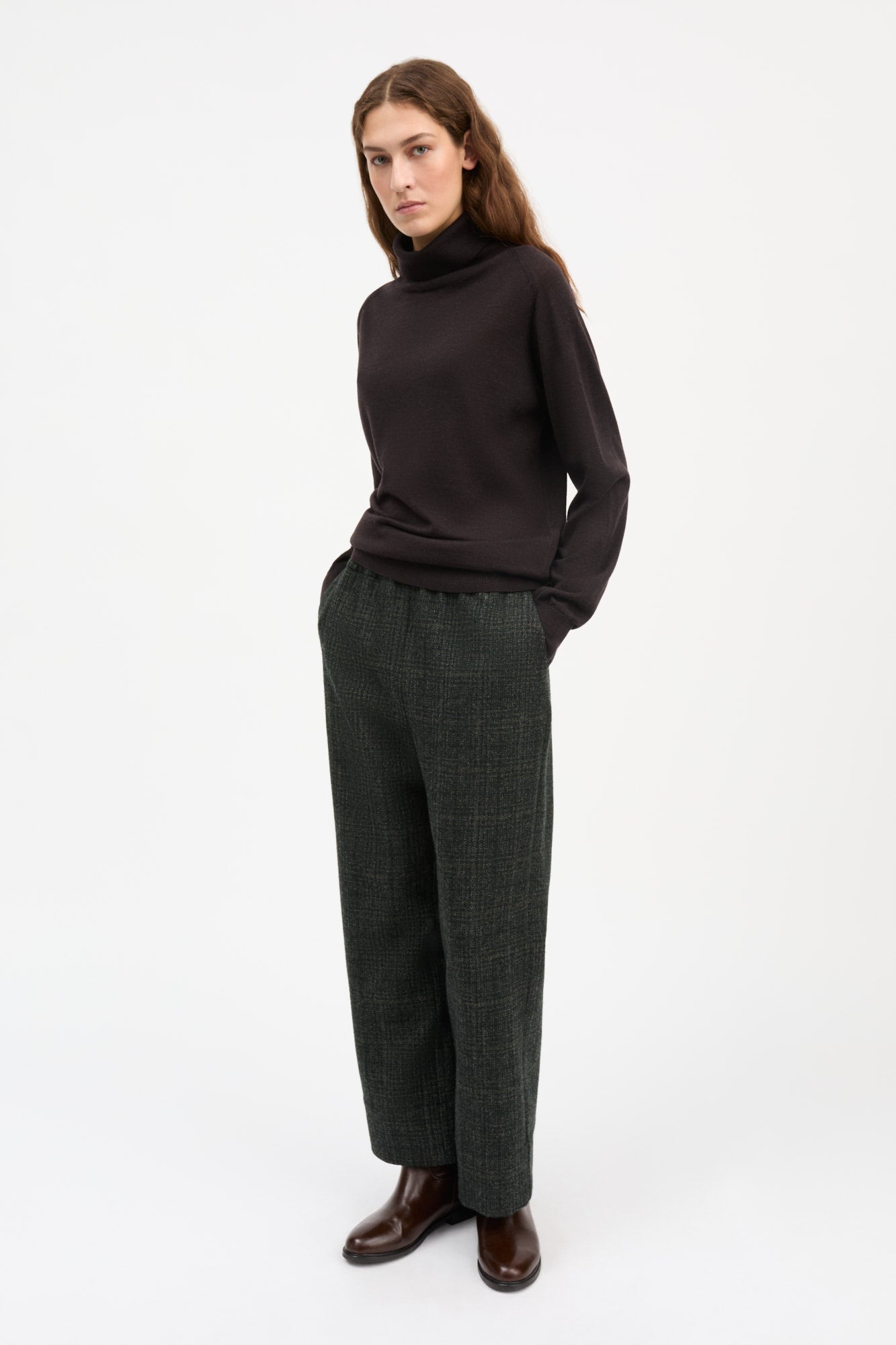 Skall Studio Jasmine pants Pants Green check structure