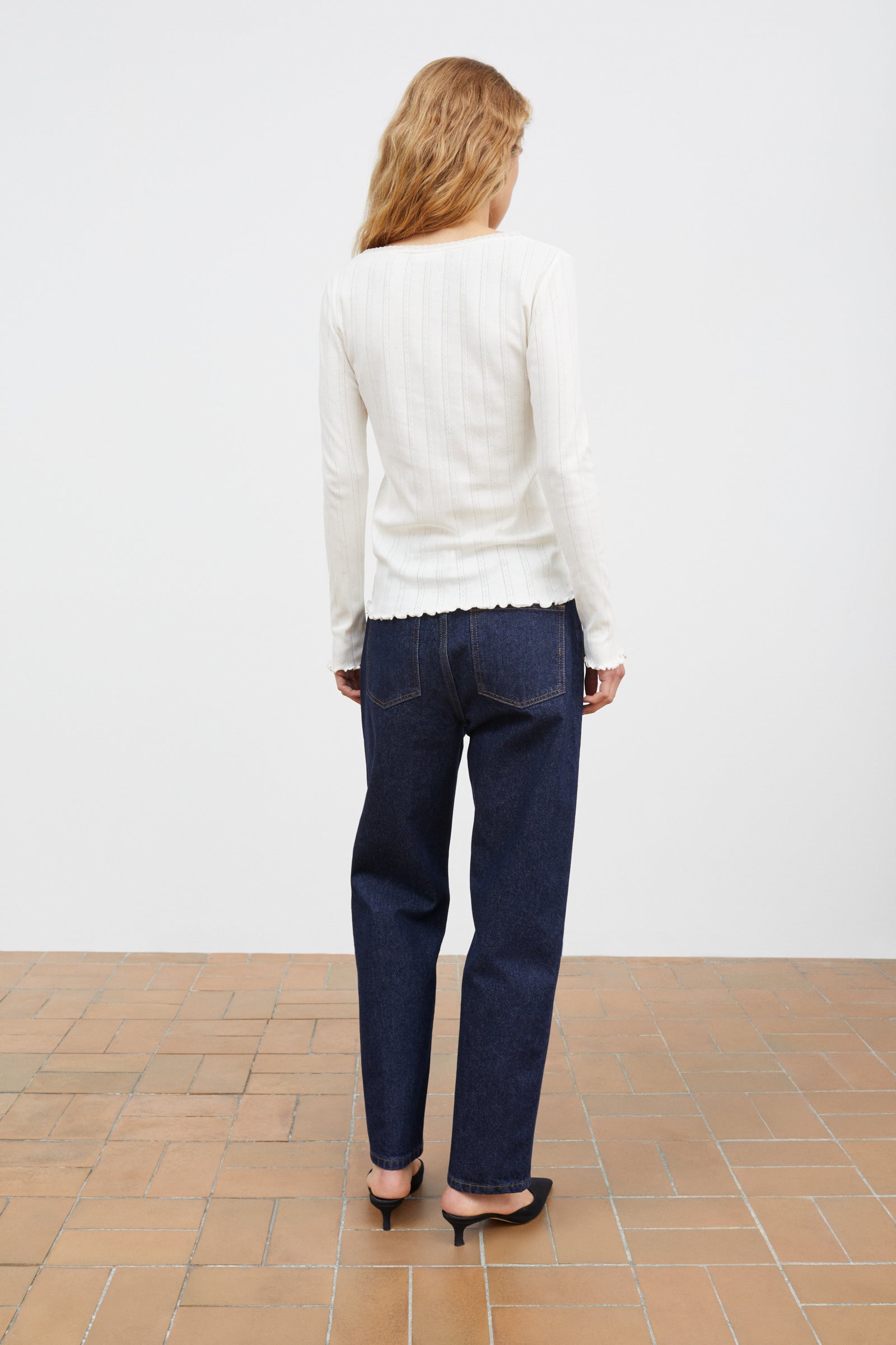 Skall Studio June V blouse Blouse Ecru