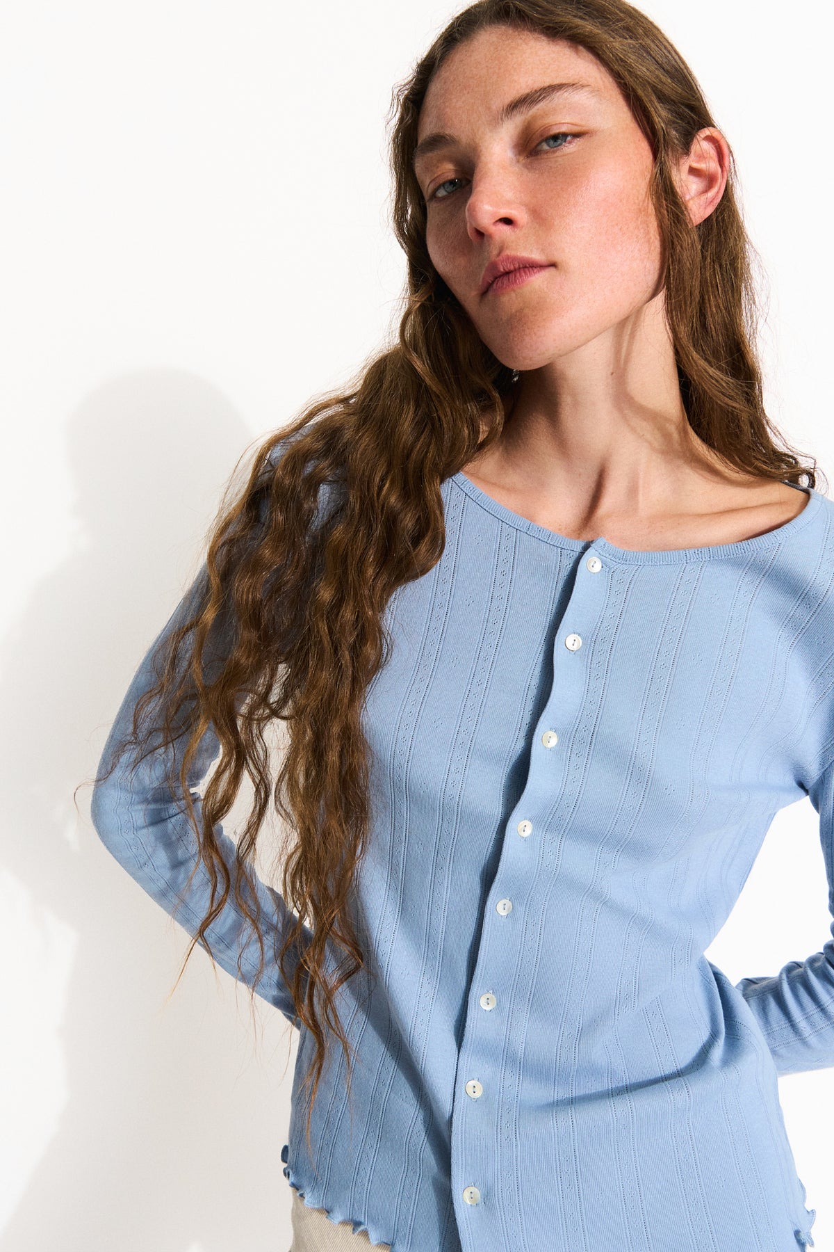 Skall Studio June cardigan Cardigan Blue whisper