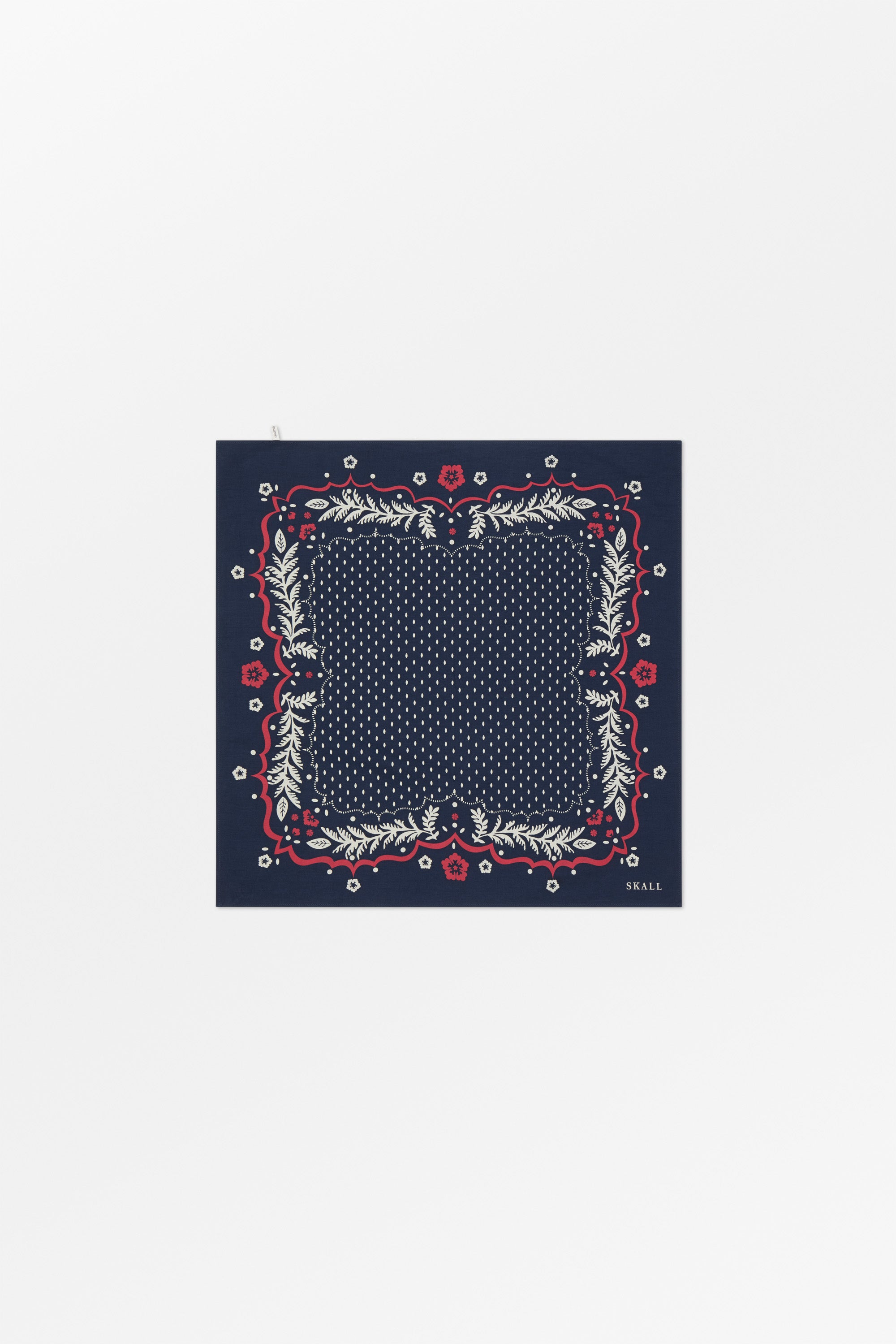 Skall Studio Juniper scarf Scarf Navy/Red/Ecru
