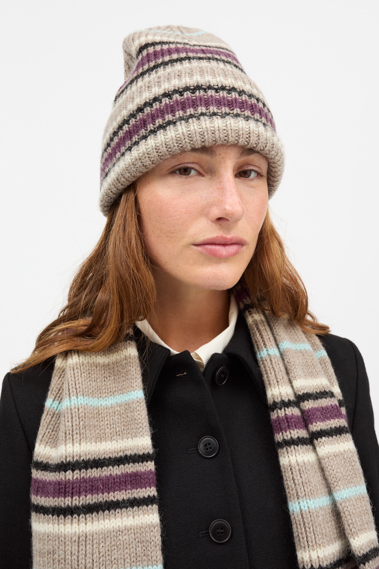 Skall Studio Laura beanie Beanie Brown mélange/Multi