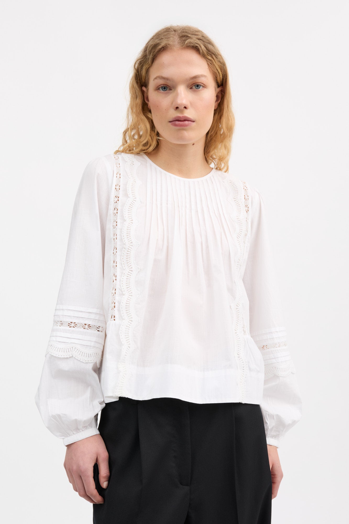 Skall Studio Leaf blouse Blouse Optic white