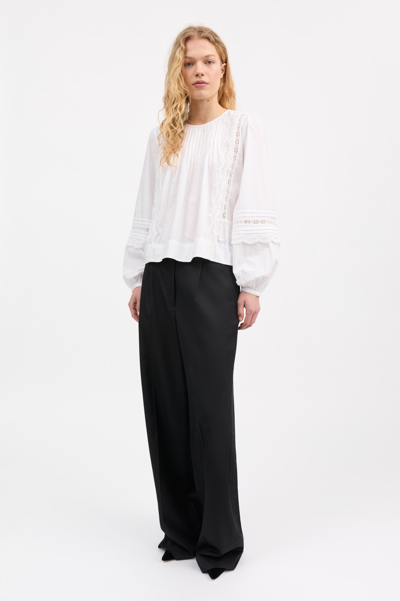 Skall Studio Leaf blouse Blouse Optic white