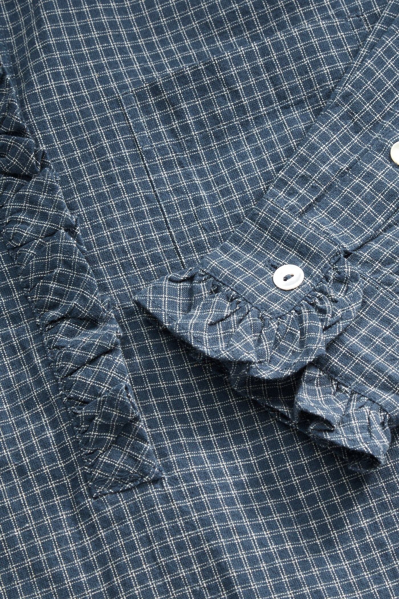 Skall Studio Lune shirt Shirt Blue/Cream mini check