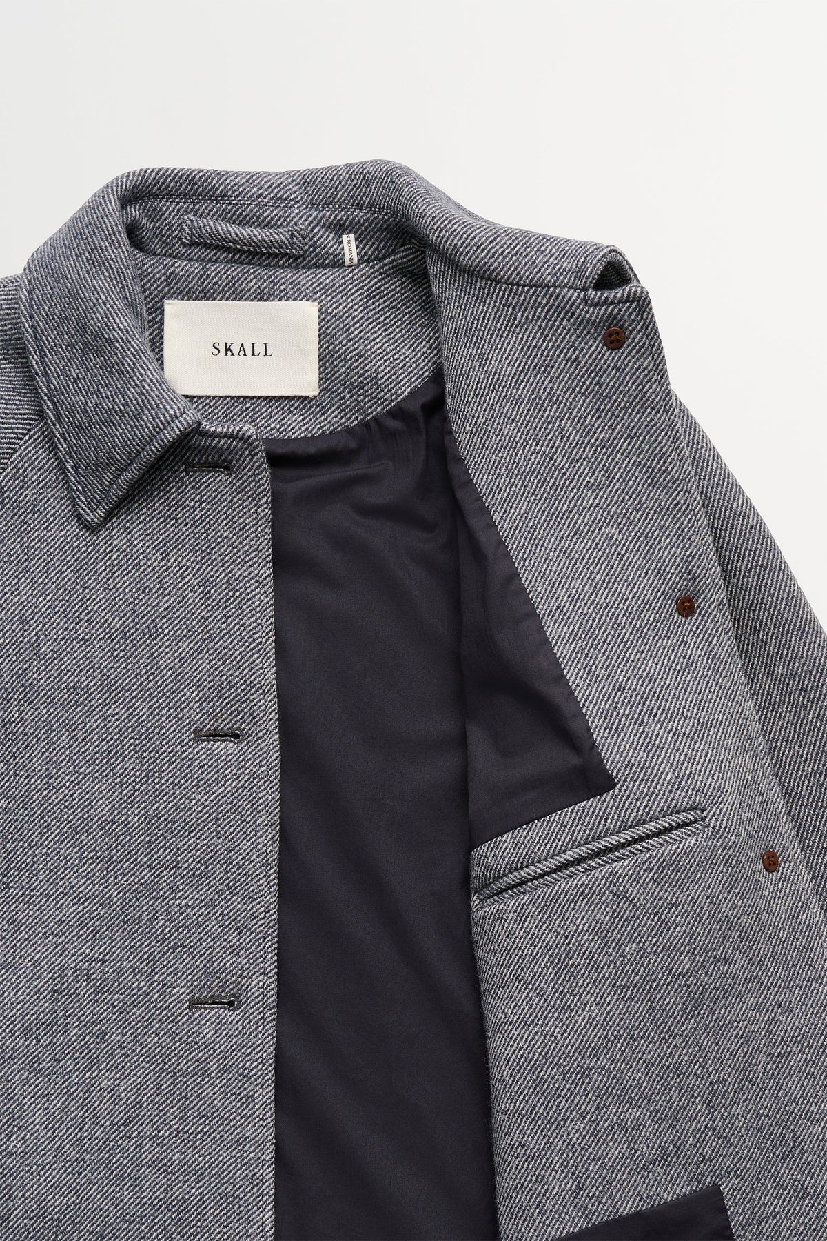 Skall Studio Macy coat Coat Grey/Blue twill