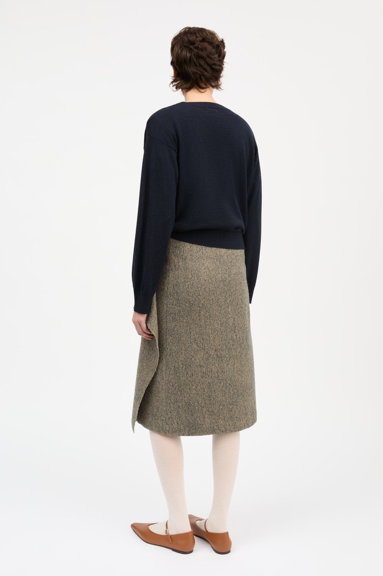 Skall Studio Margaret skirt Skirt Brown/Grey herringbone