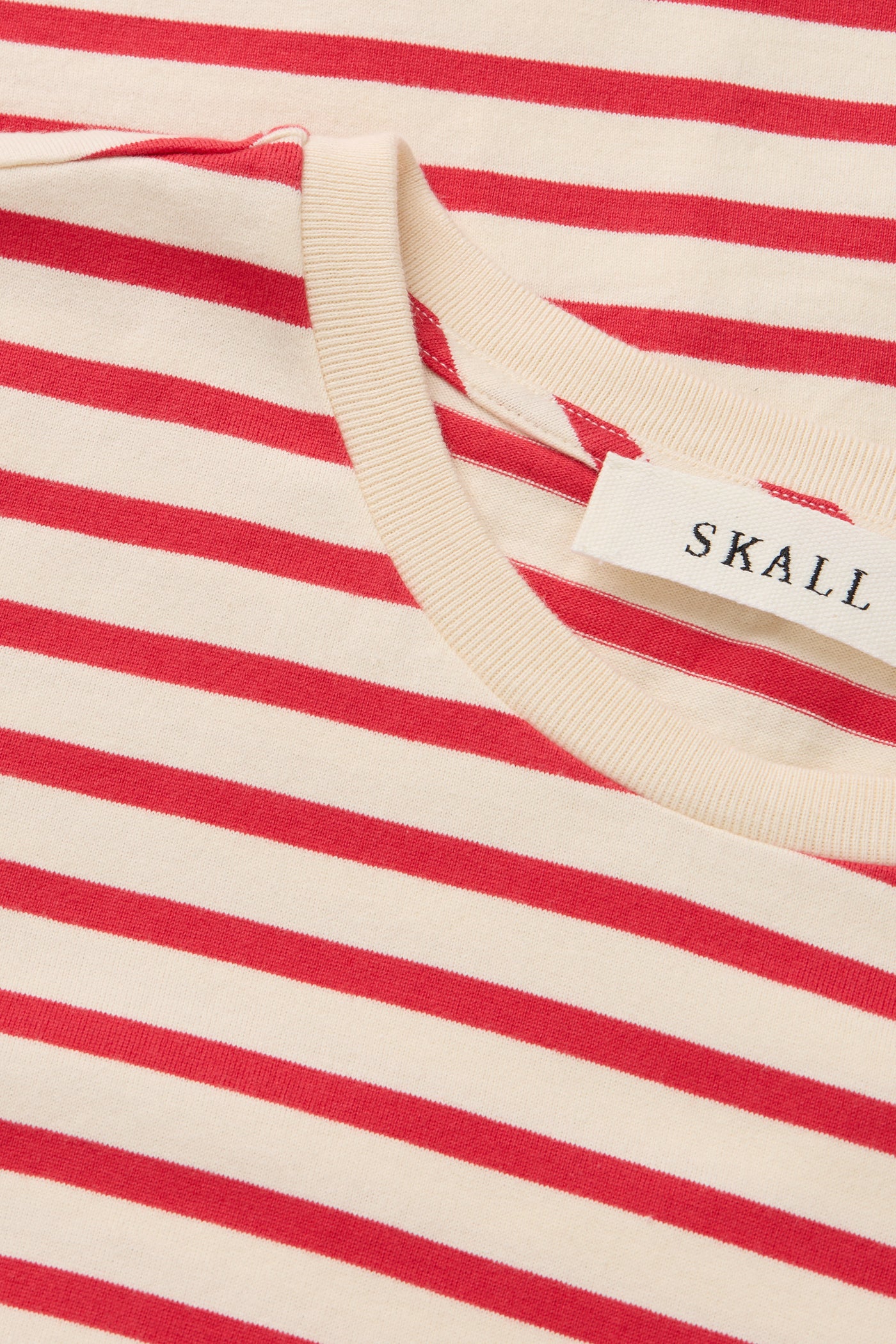 Skall Studio Marron regular tee Tee Off white/Red stripe