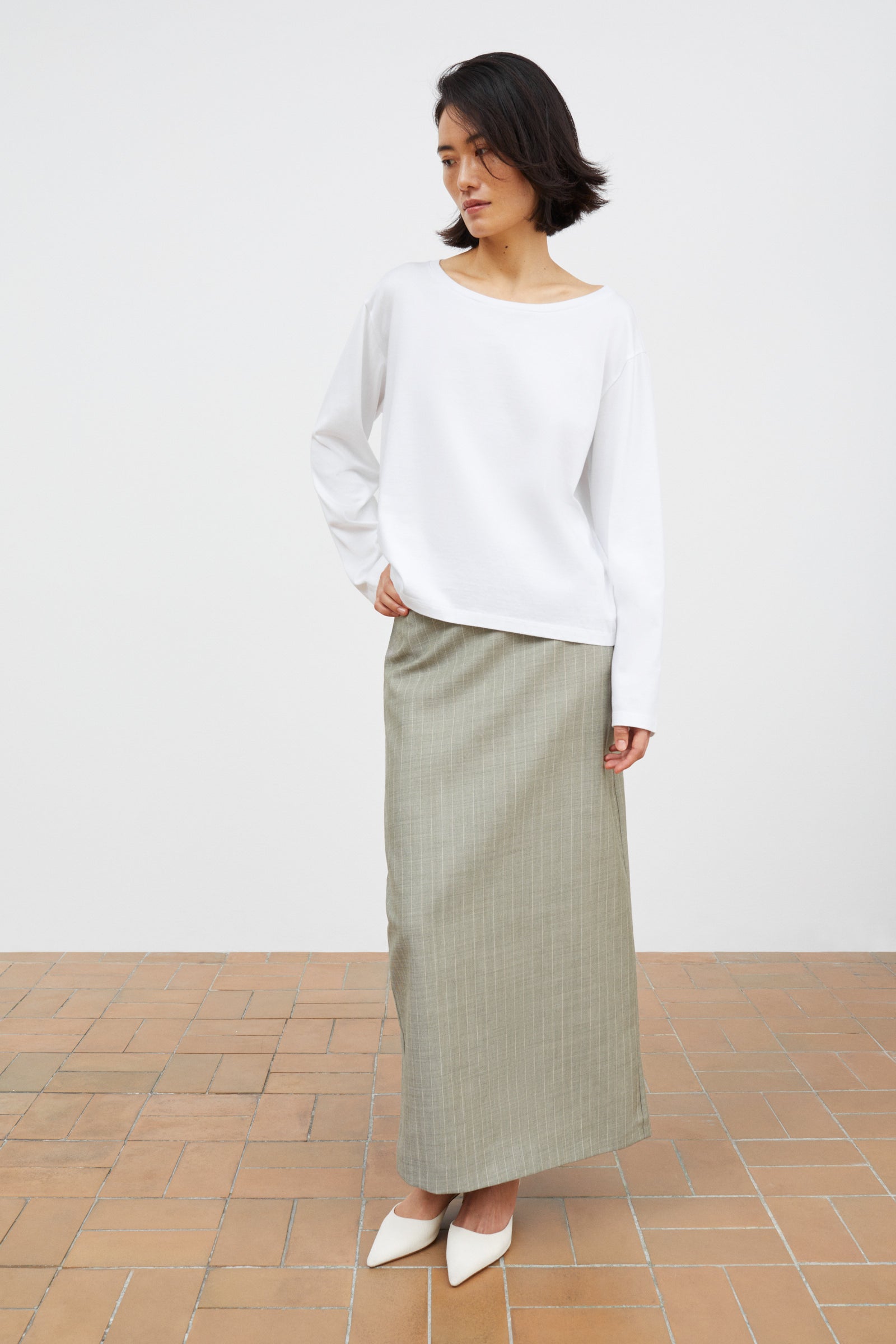 Skall Studio Marthe skirt Skirt Light grey/Ecru