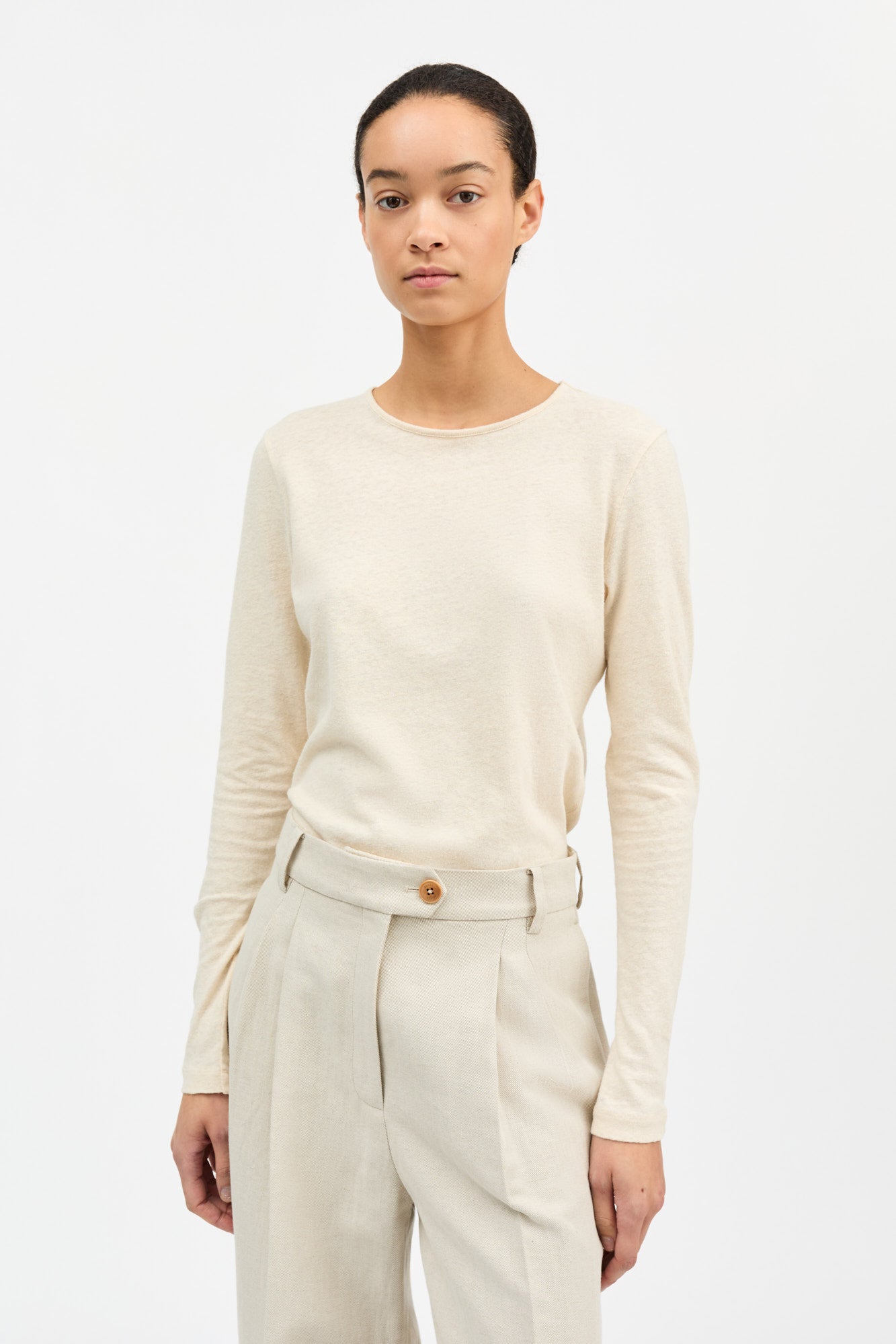 Skall Studio Mika O-neck blouse Blouse Ecru