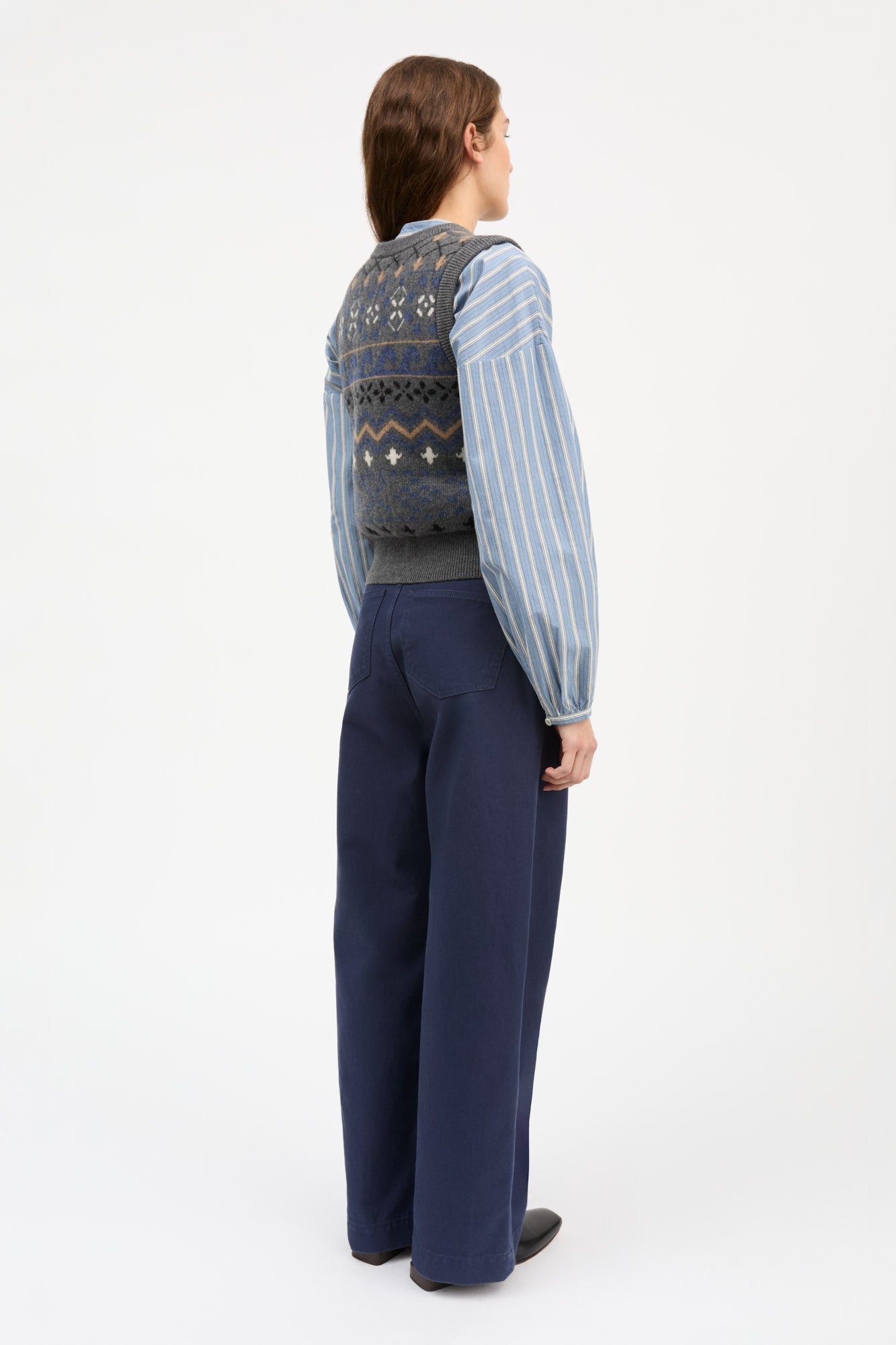 Skall Studio Misty vest Vest Grey jacquard