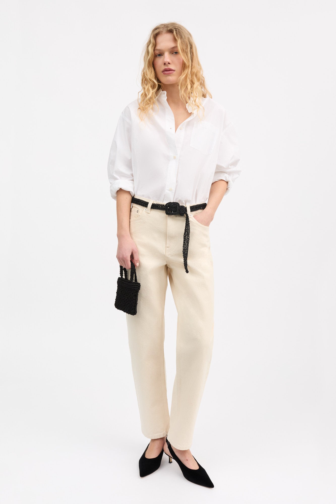 Skall Studio Nola micro straw bag Bag Black