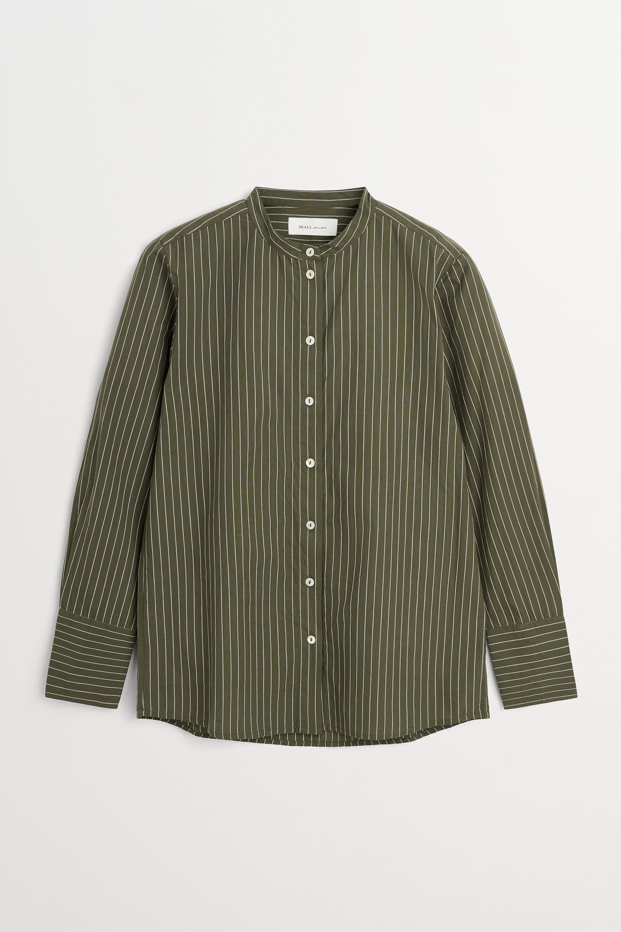 Skall Studio Scot shirt Shirt Green/White stripe