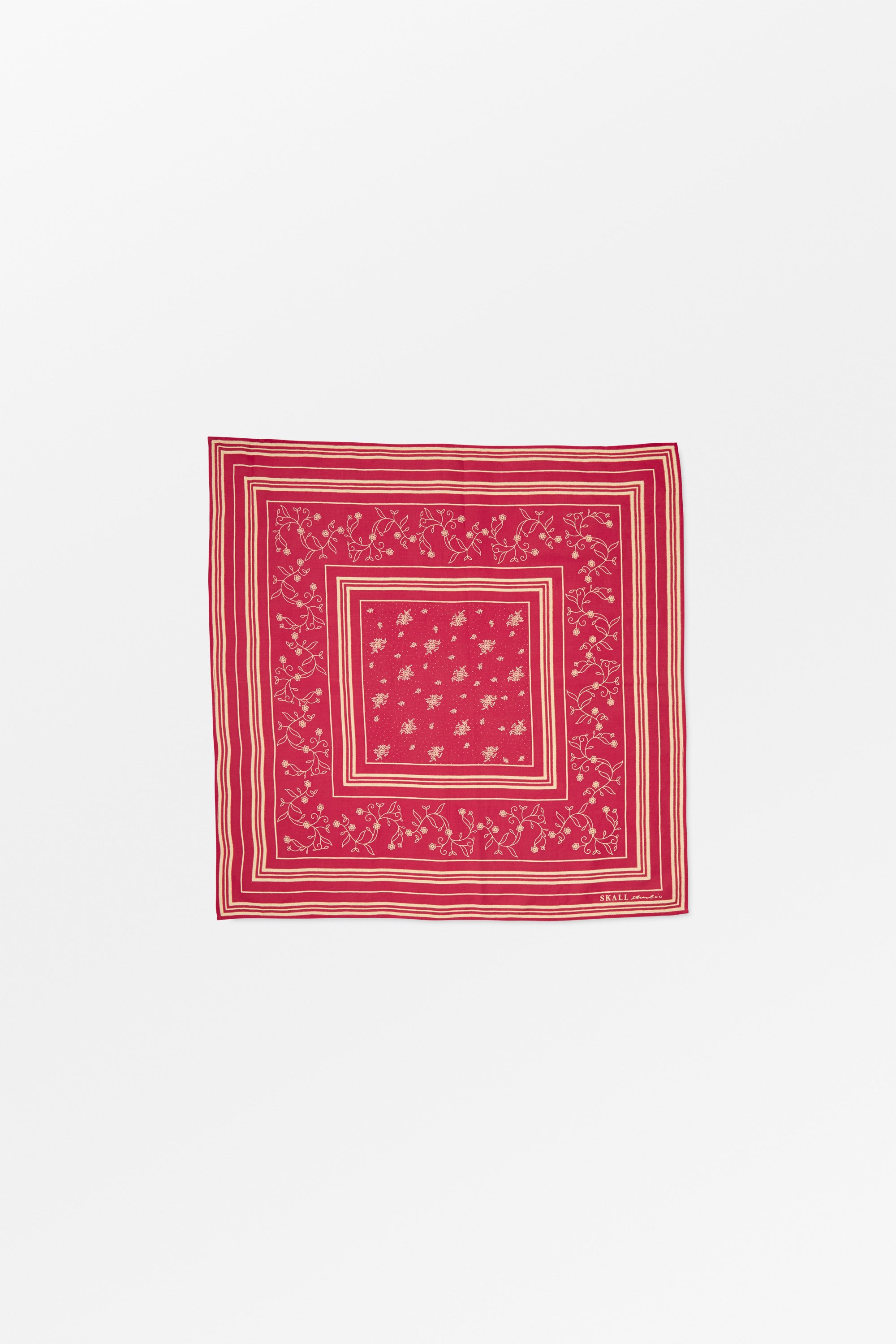 Skall Studio Skall classic scarf 55x55 Scarf Fiery red/Light cream