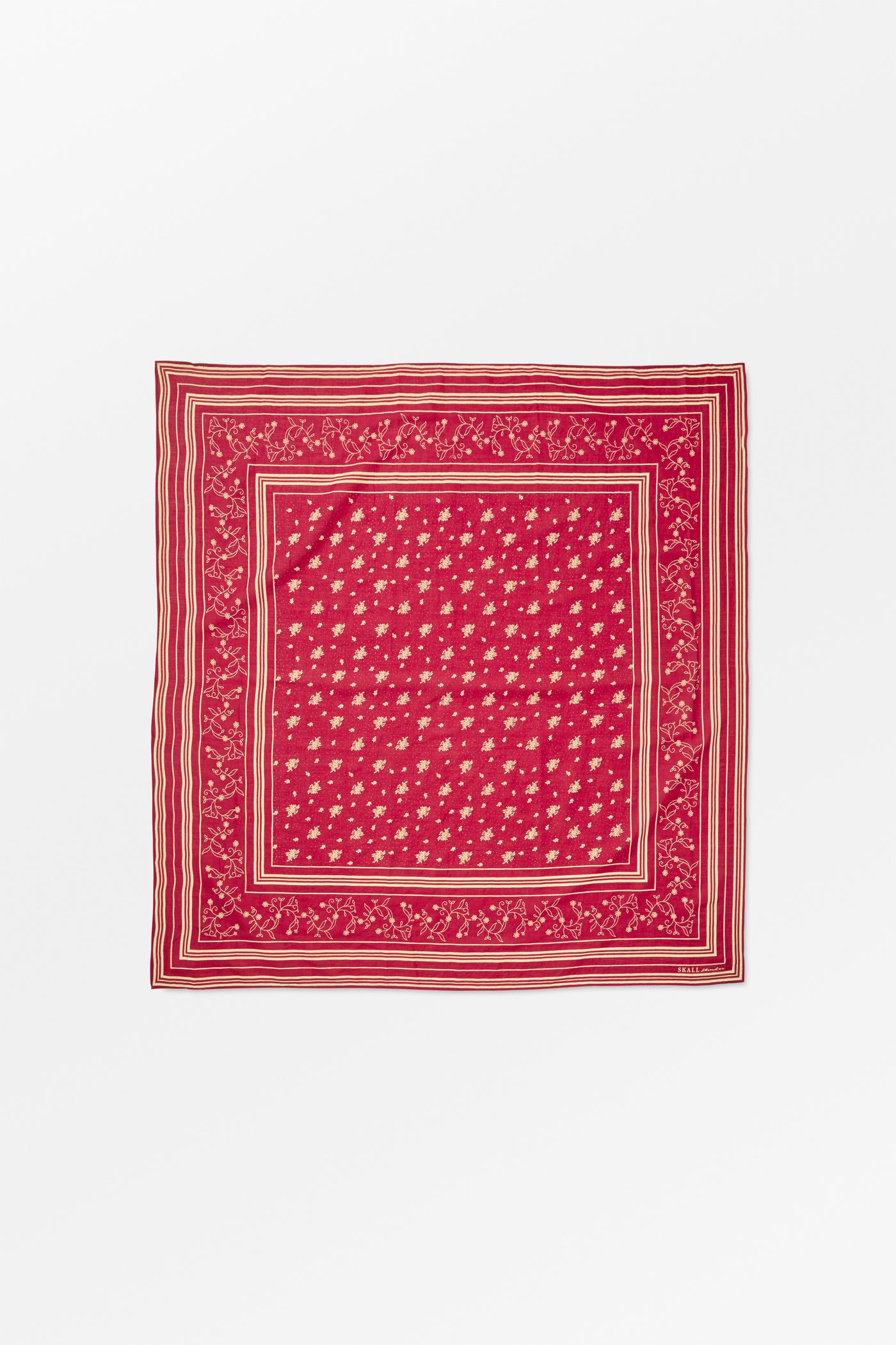 Skall Studio Skall classic scarf 90x90 Scarf Fiery red/Light cream