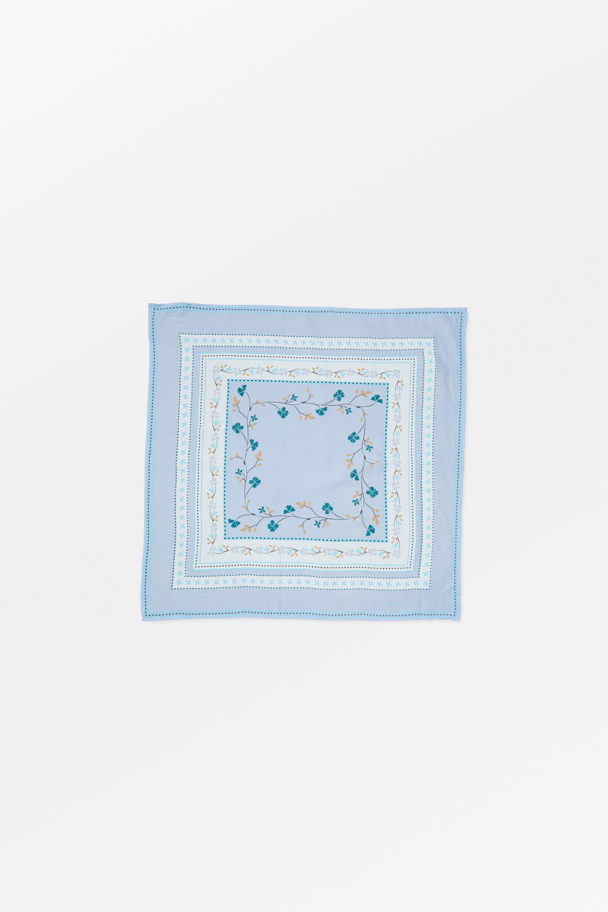 Skall Studio Skall floral scarf 55x55 Scarf Aqua