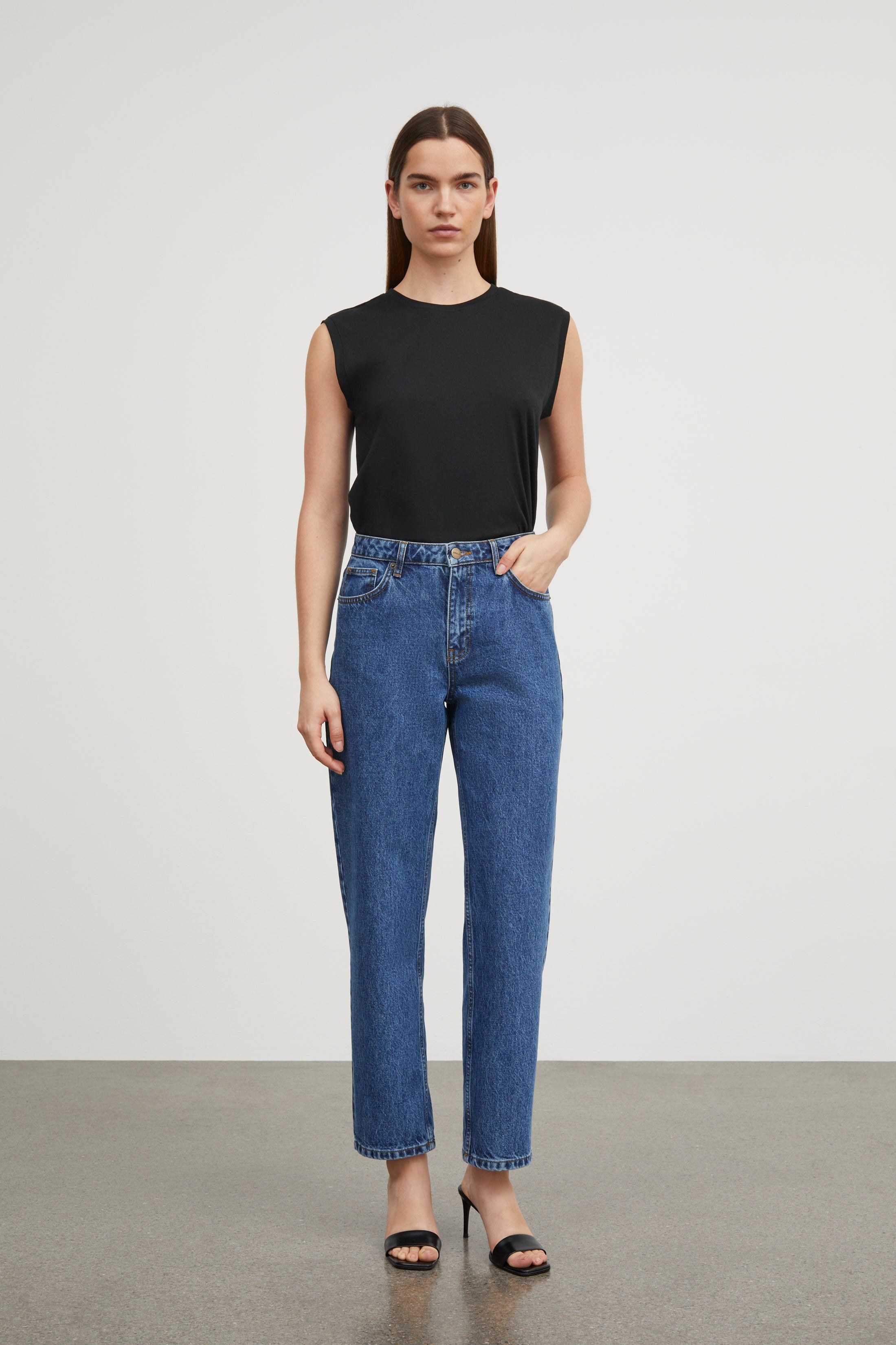 Skall Studio Allison cropped jeans Jeans Mid blue