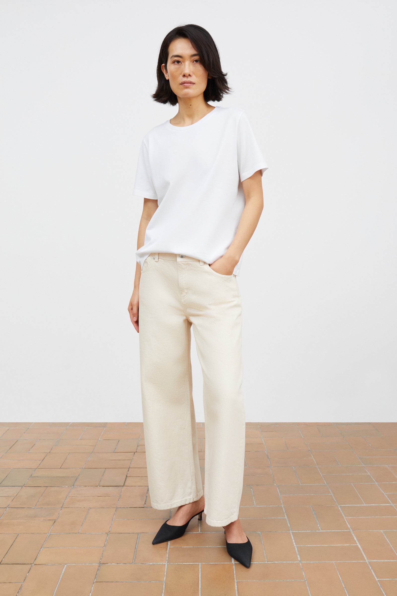 Skall Studio Taylor cropped jeans Jeans Ecru