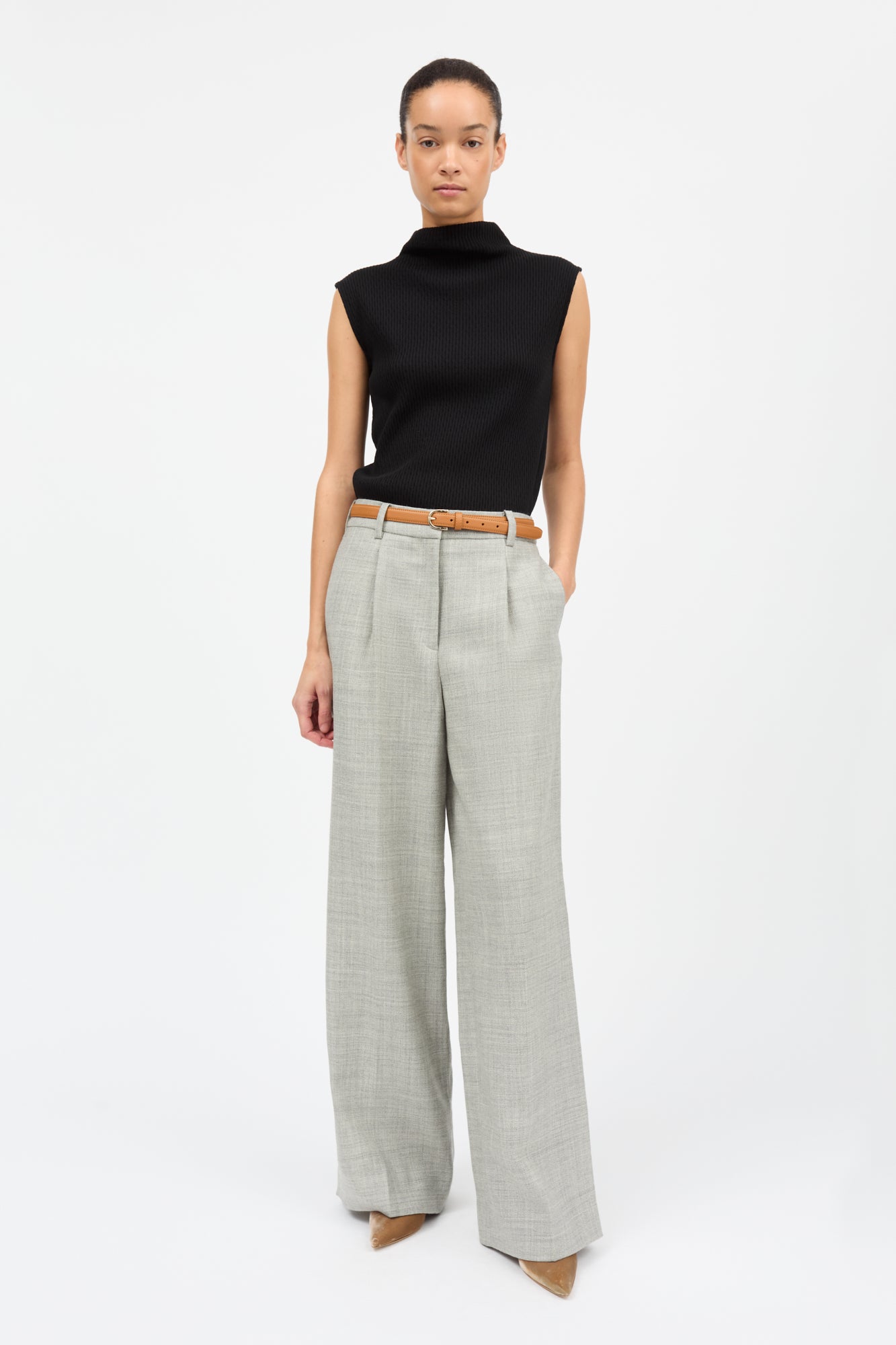 Skall Studio Thom trousers Trousers Light grey mélange