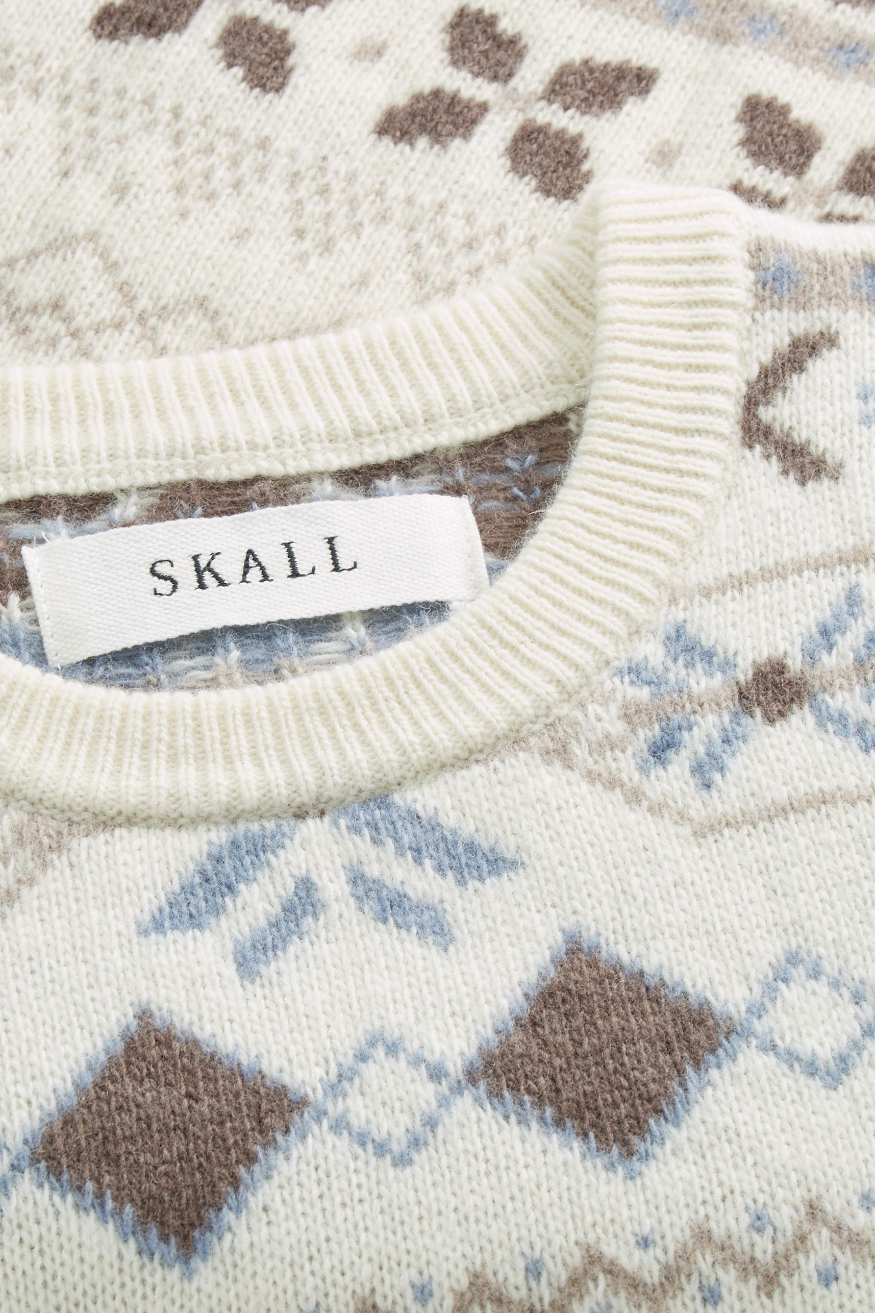 Skall Studio Vero vest Vest Brown/Ecru jacquard